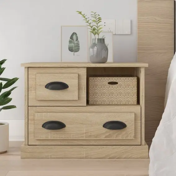 Szafka nocna, dąb sonoma, 60x39x45 cm Lumarko! - Hurtownia wielobranżowa Lumarko Dostępne od ręki